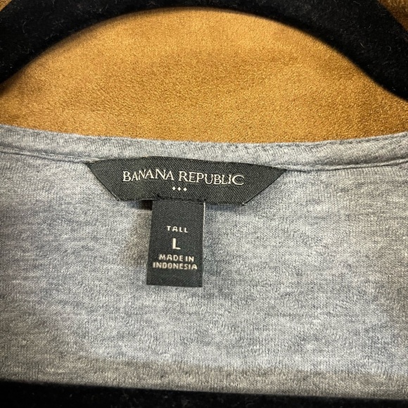 Men’s Banana Republic size men’s Large Tall Gray Quilted Pullover. - Picture 3 of 7